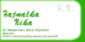 hajnalka nika business card